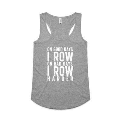 On Good Days I Row | Women's Racer Back Tank Thumbnail