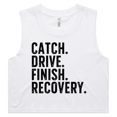 Catch. Drive. Finish. Recovery. | Women's Cropped Tank Thumbnail